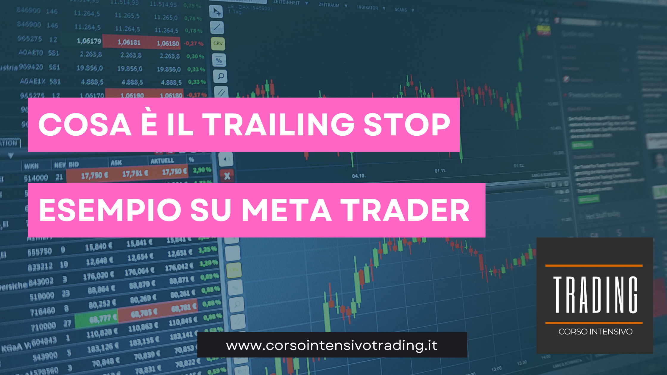 Cos'è un Trailing Stop Esempio su Meta Trader