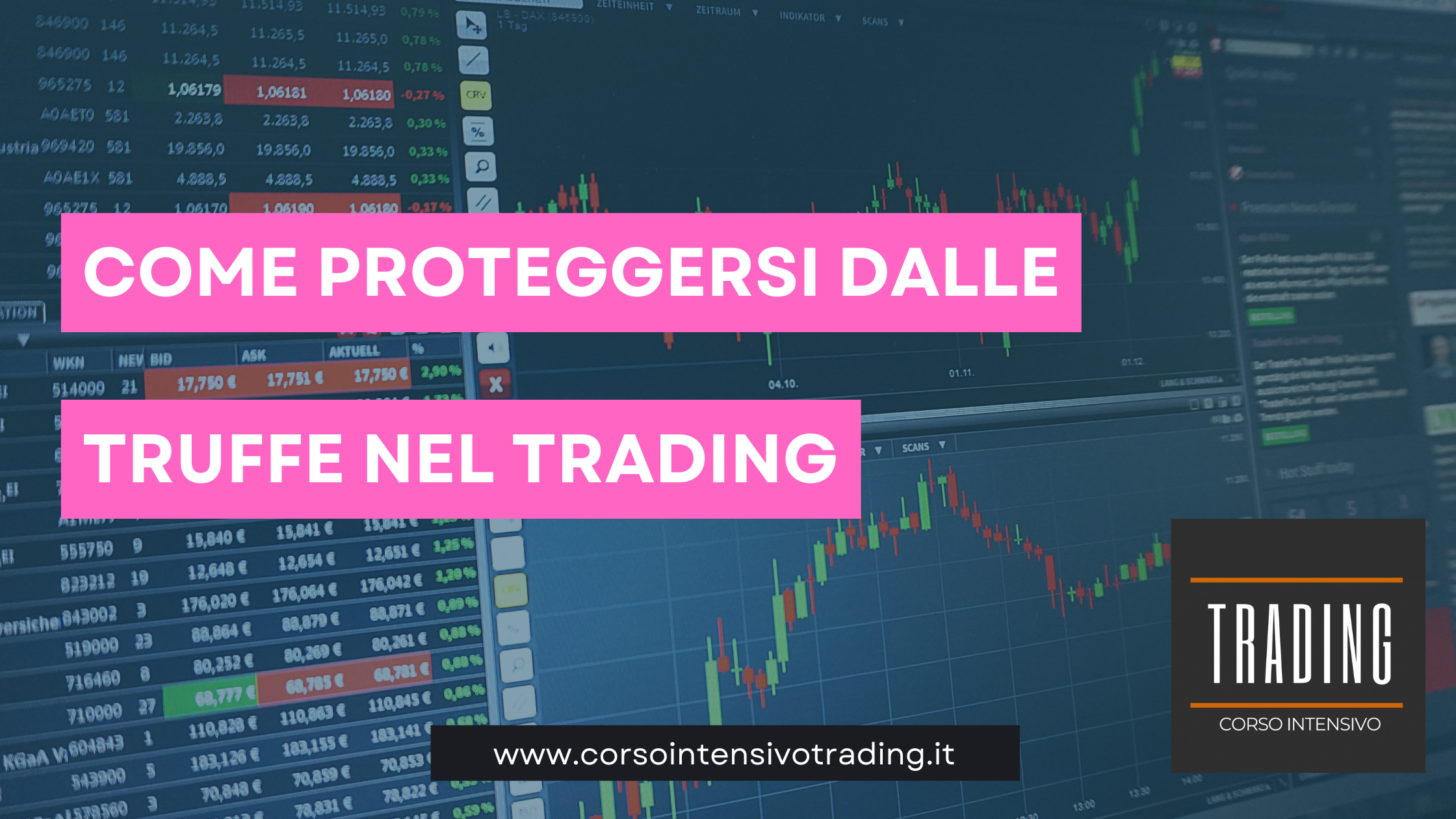 come proteggersi dalla truffe nel trading